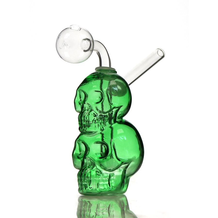 Double Skull Head Oil Burner  5 inch
