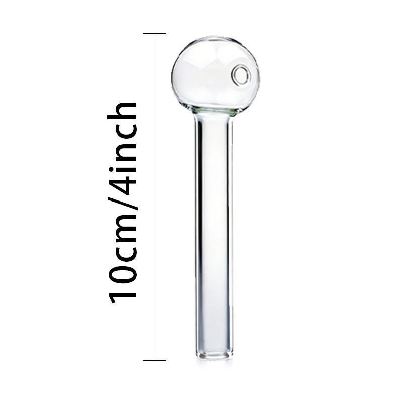 10 Pcs Pack Clear 4 inch Oil Burner Tube