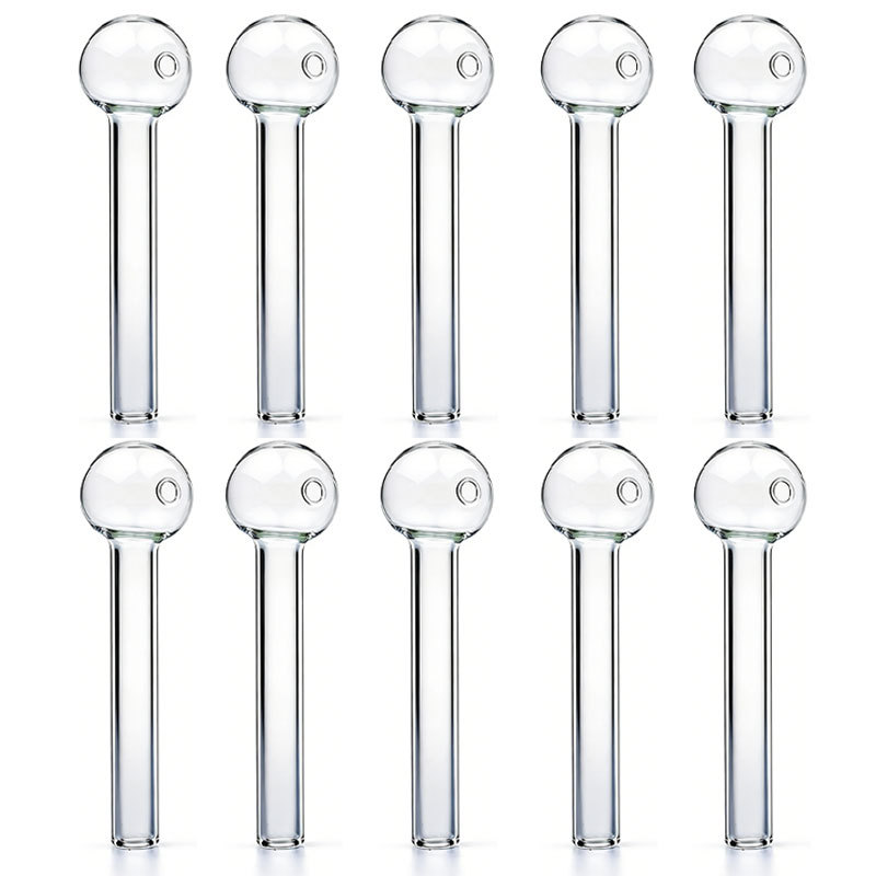 10 Pcs Pack Clear 4 inch Oil Burner Tube