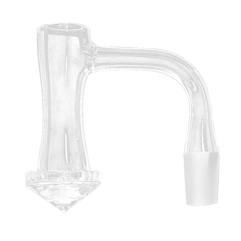 Full Weld Waist-cinching Shape Diamond Base Quartz Banger Dab Set – 14MM 90° With Cap and Nail