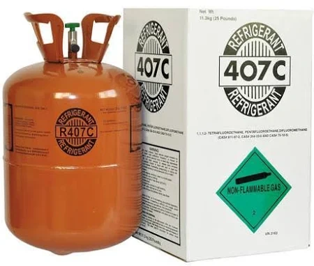 R-407C Refrigerant 25lb Cylinder
