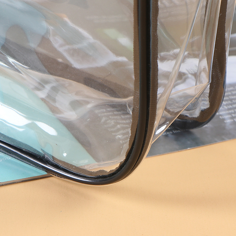 Ready-to-Ship Transparent PVC Tote Bag - Thickened Plastic Travel Toiletry Bag, Multi-Functional Portable Storage Bag & Makeup Bag,Custom PVC Bags - Durable Wholesale Travel Solutions