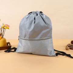 Blank Polyester Drawstring Bag - Marathon Sports Promotional Bag with Custom Logo, 210D Simple Backpack