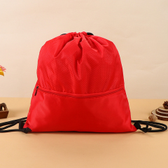 Blank Polyester Drawstring Bag - Marathon Sports Promotional Bag with Custom Logo, 210D Simple Backpack