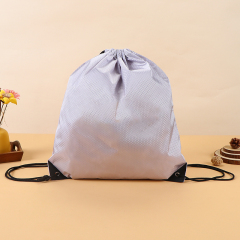 Blank Polyester Drawstring Bag - Marathon Sports Promotional Bag with Custom Logo, 210D Simple Backpack