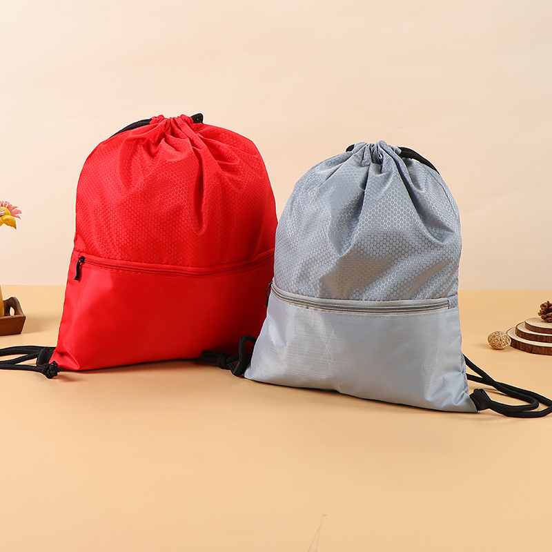 Blank Polyester Drawstring Bag - Marathon Sports Promotional Bag with Custom Logo, 210D Simple Backpack,210D Polyester Custom Logo Backpacks - Wholesale Drawstring Bags