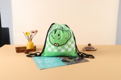 Blank Polyester Drawstring Bag - Marathon Sports Promotional Bag with Custom Logo, 210D Simple Backpack