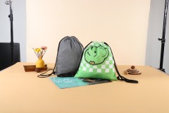 Blank Polyester Drawstring Bag - Marathon Sports Promotional Bag with Custom Logo, 210D Simple Backpack