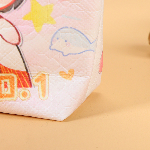 Custom Logo Printed Dupont Paper Bags - Blank, Large-Capacity Cultural and Creative Gift Bags, Washable, Crinkled Retro Kraft Paper Bags