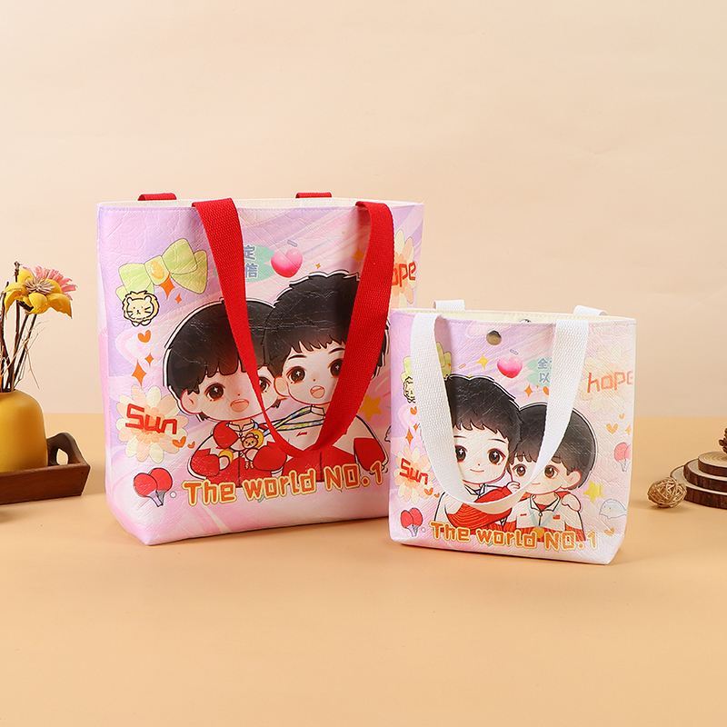 Custom Logo Printed Dupont Paper Bags - Blank, Large-Capacity Cultural and Creative Gift Bags, Washable, Crinkled Retro Kraft Paper Bags,Custom Kraft Paper Bags - Durable Dupont Wholesale Bags