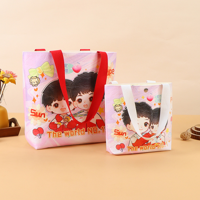 Custom Logo Printed Dupont Paper Bags - Blank, Large-Capacity Cultural and Creative Gift Bags, Washable, Crinkled Retro Kraft Paper Bags