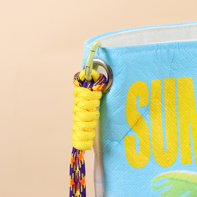 Custom Logo Printed Dupont Paper Bags - Blank, Large-Capacity Cultural and Creative Gift Bags, Washable, Crinkled Retro Kraft Paper Bags