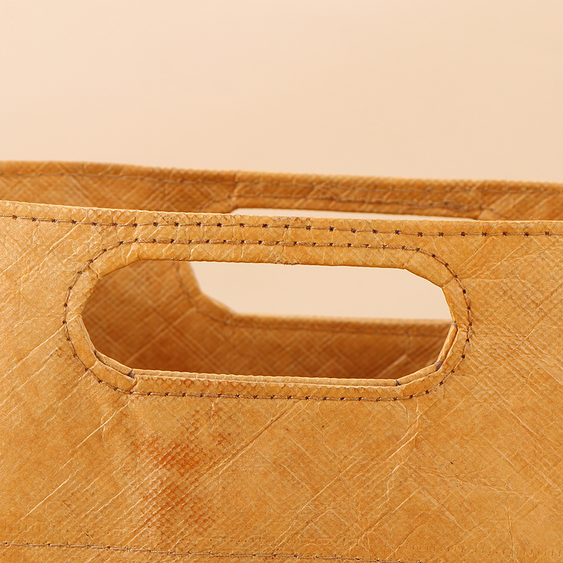 Custom Logo Printed Dupont Paper Bags - Blank, Large-Capacity Cultural and Creative Gift Bags, Washable, Crinkled Retro Kraft Paper Bags,Custom Kraft Paper Bags - Durable Dupont Wholesale Bags