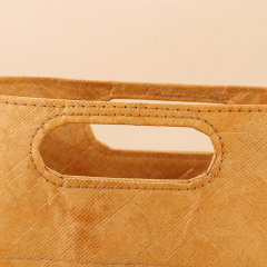 Custom Logo Printed Dupont Paper Bags - Blank, Large-Capacity Cultural and Creative Gift Bags, Washable, Crinkled Retro Kraft Paper Bags