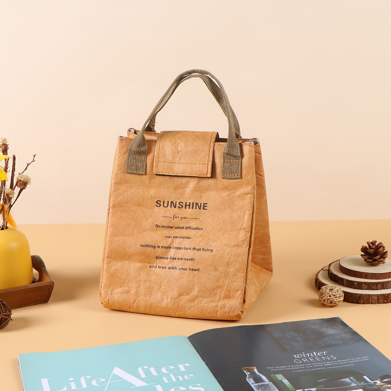 DuPont Paper Handheld Insulated Bag / Bento Insulated Bag / Takeaway Insulated Bag,DuPont Paper Insulated Bag - Wholesale Custom Kraft Paper Bags