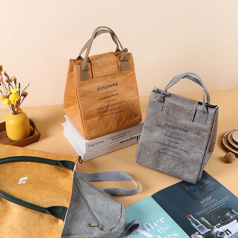 DuPont Paper Handheld Insulated Bag / Bento Insulated Bag / Takeaway Insulated Bag,DuPont Paper Insulated Bag - Wholesale Custom Kraft Paper Bags