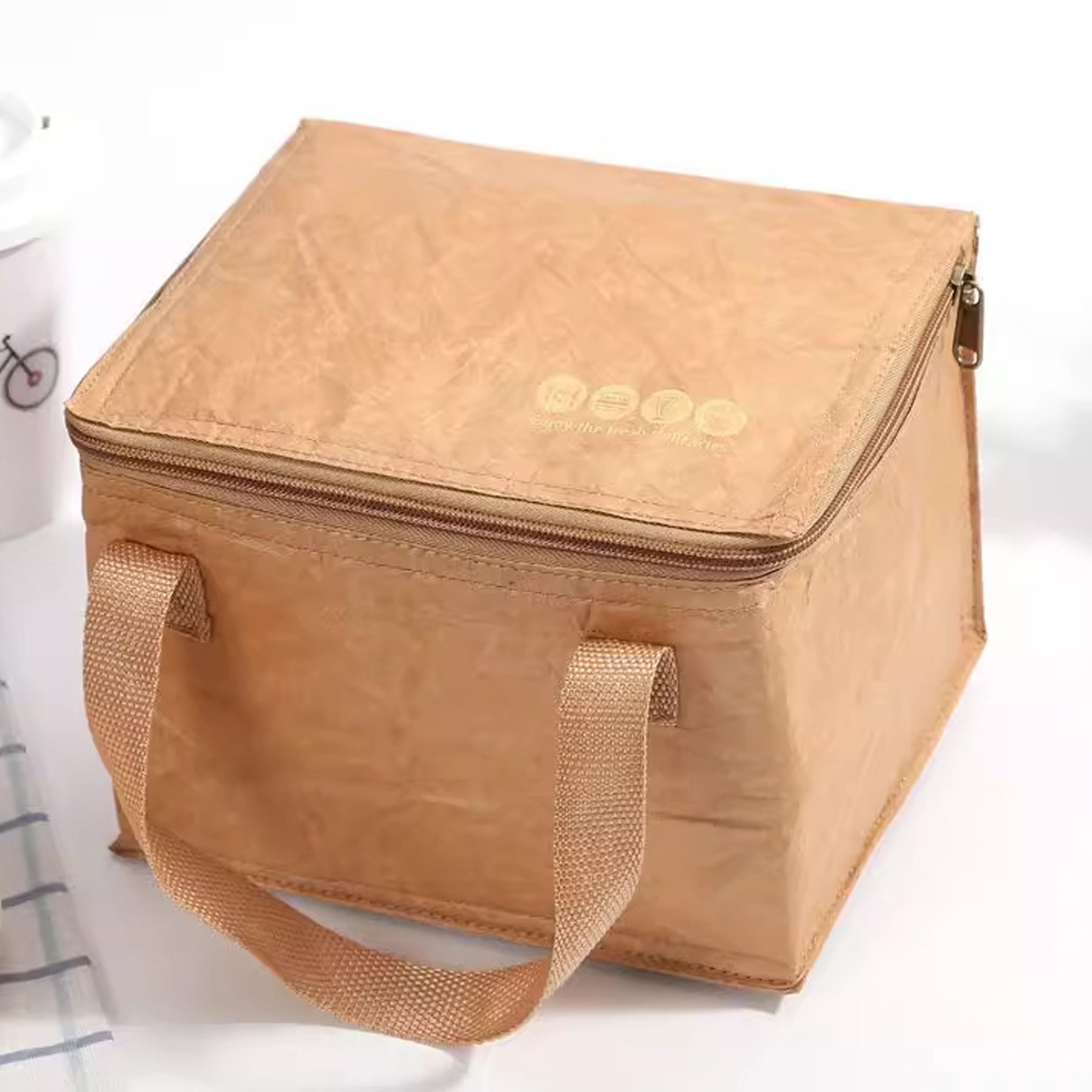 DuPont Paper Handheld Insulated Bag / Bento Insulated Bag / Takeaway Insulated Bag,DuPont Paper Insulated Bag - Wholesale Custom Kraft Paper Bags