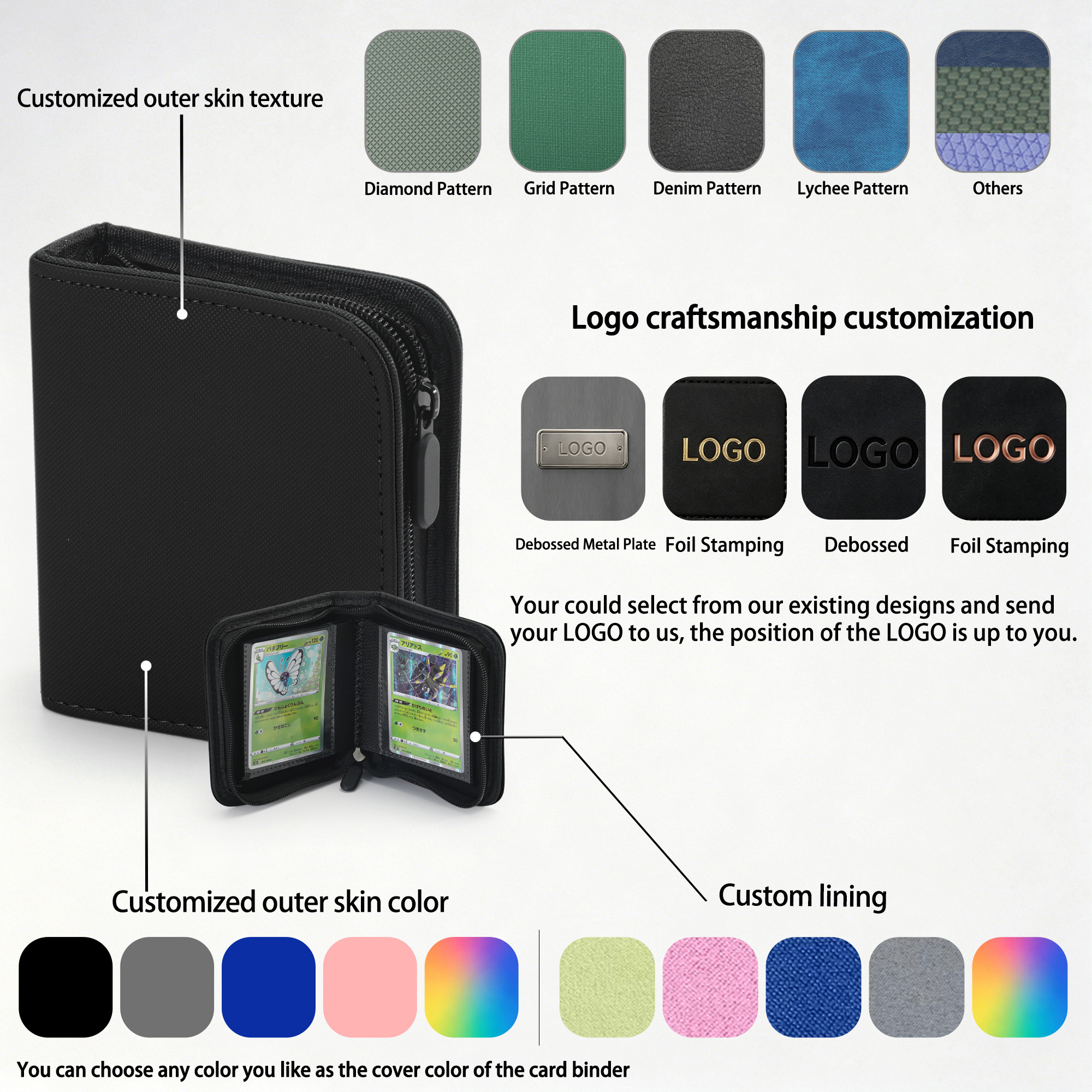 KC-1G40-Z01 JUZI 40 Pocket 1*1 Standard Card Binder