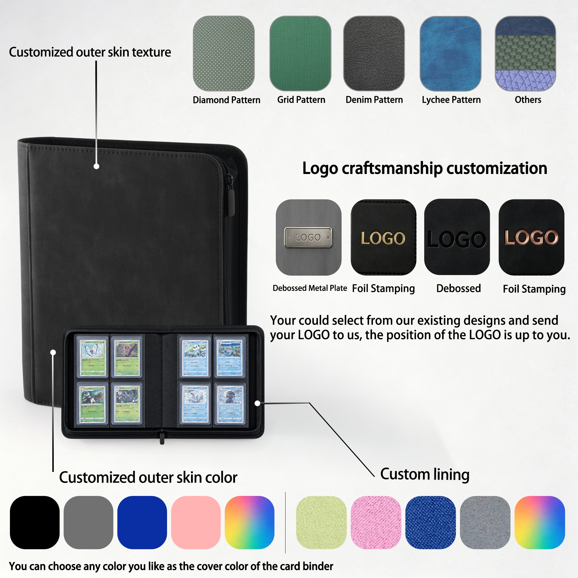 KC-4G144T-02 JUZI 144 Pocket 2*2 Top Loader Binder