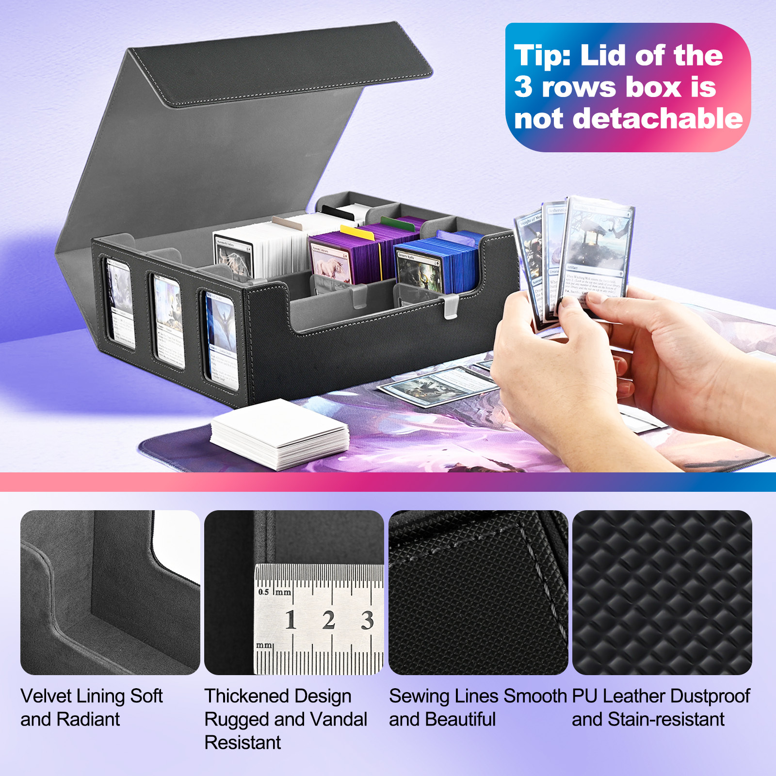 KH-L-02 JUZI 1800 Large Capacity Side Load Commander Card Storage Box