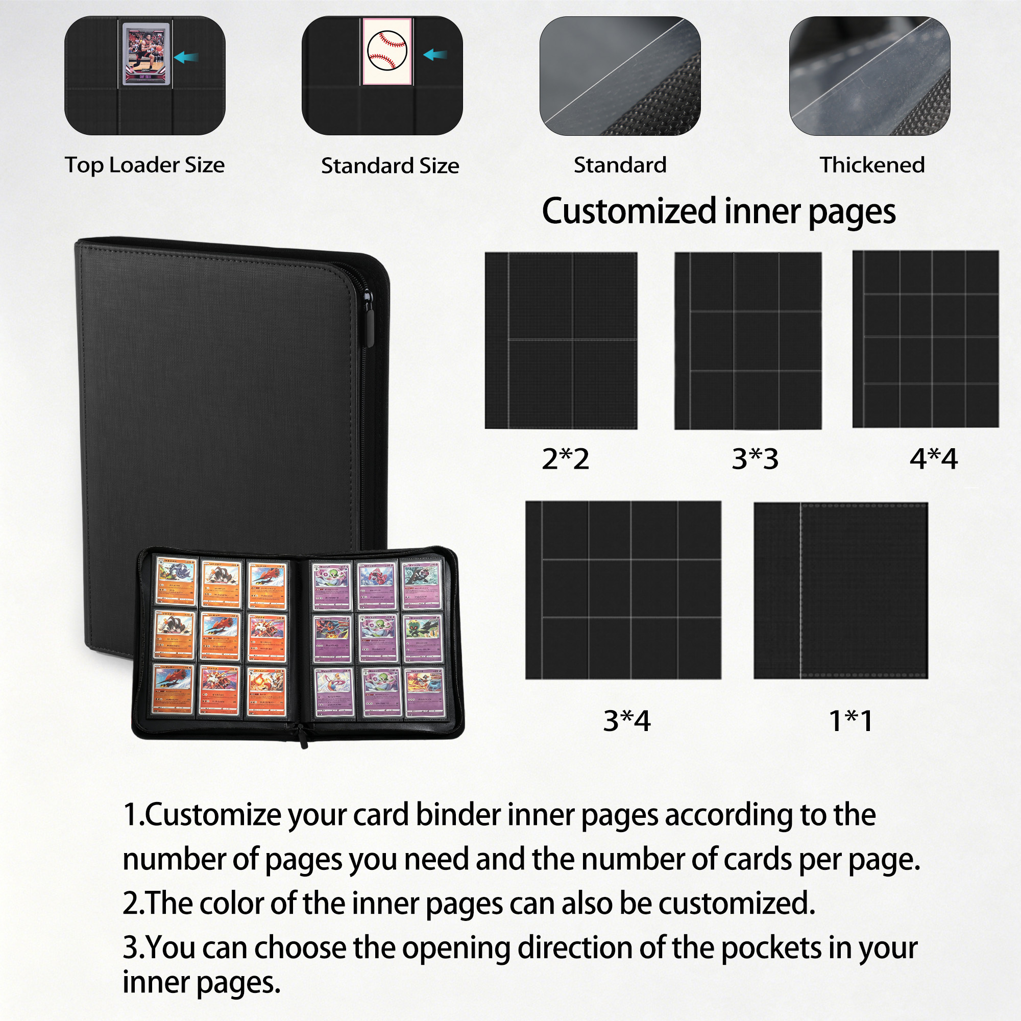 KC-9G360-01 JUZI 360 Pocket 3x3 Standard Card Binder