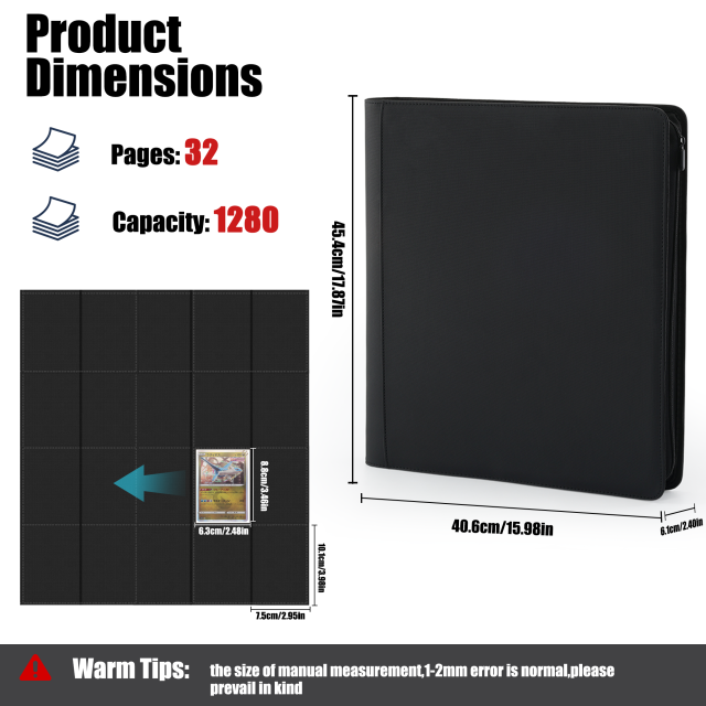 KC-20G1280-01 JUZI 1280 Pocket 4*5 Standard Card Binder