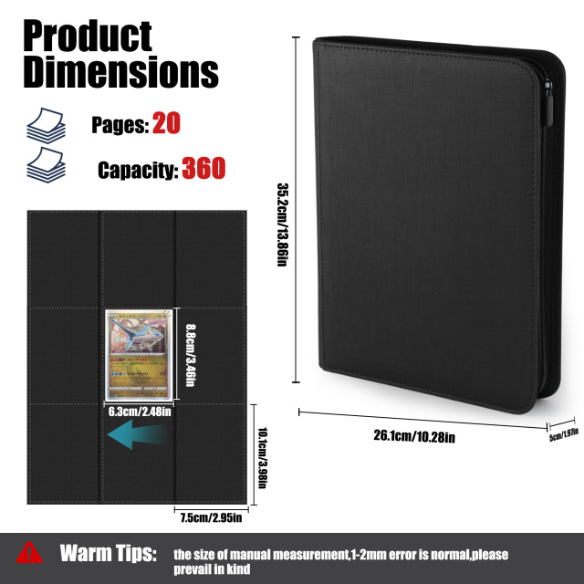 KC-9G360-01 JUZI 360 Pocket 3x3 Standard Card Binder