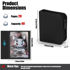 KC-1G40-Z01 JUZI 40 Pocket 1*1 Standard Card Binder