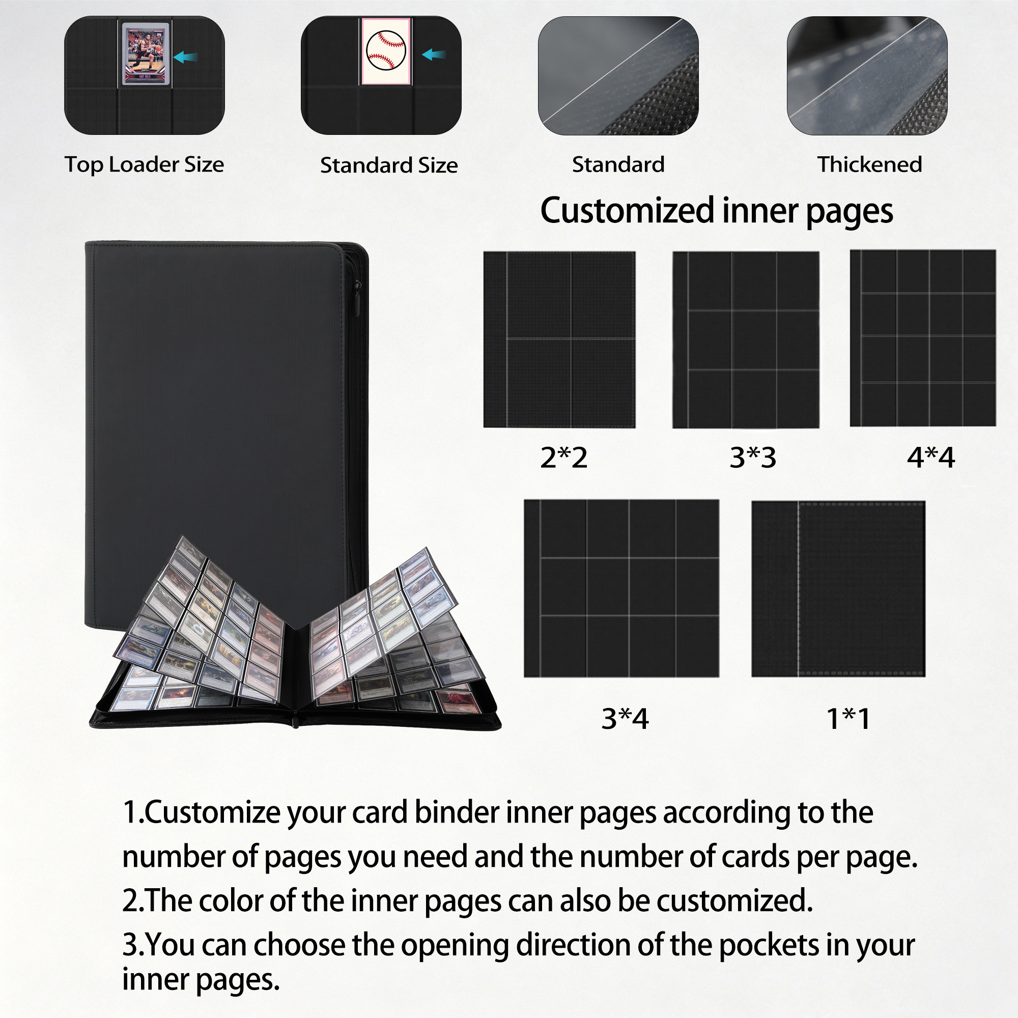 KC-16G1024-01 JUZI 1024 Pocket 4*4 Standard Card Binder