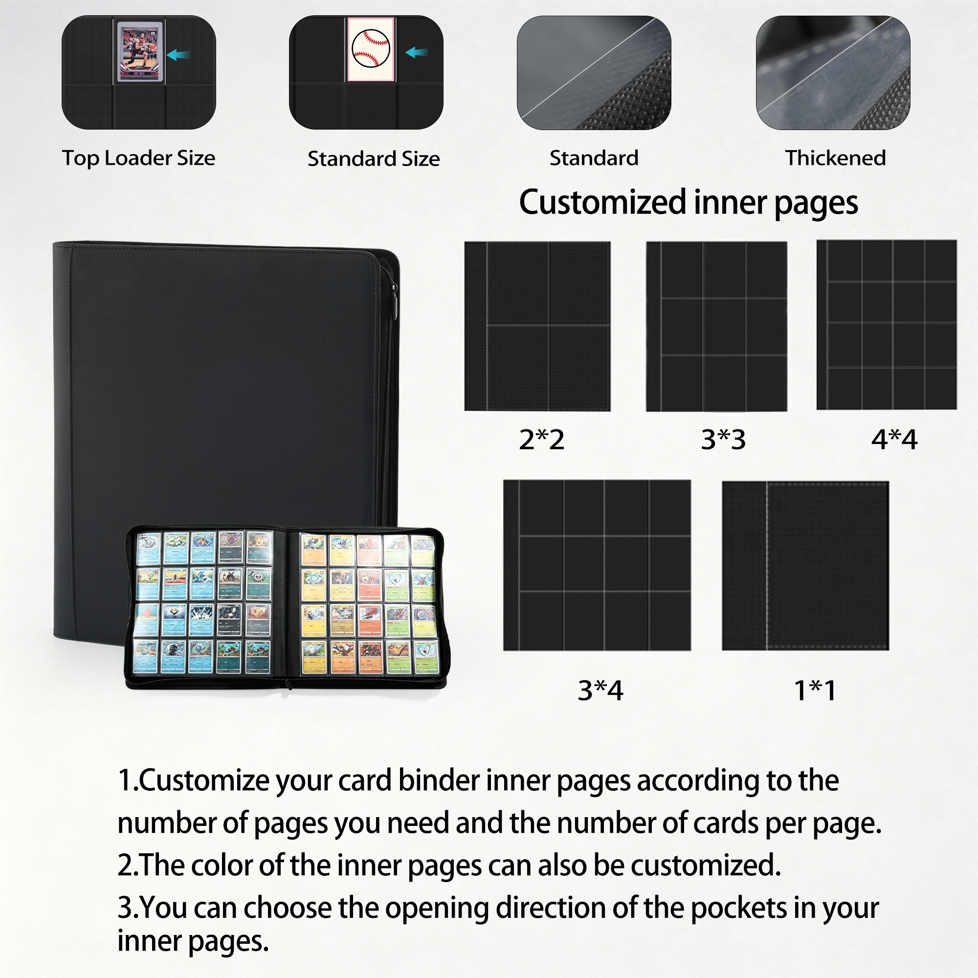 KC-20G1280-01 JUZI 1280 Pocket 4*5 Standard Card Binder