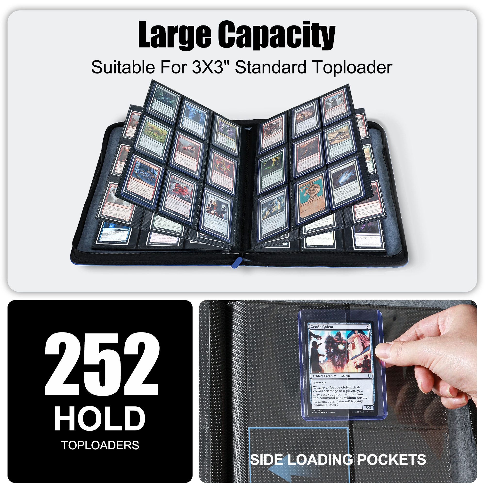 KC-9G252T-01 JUZI 252 Pocket 3*3 Top Loader Binder