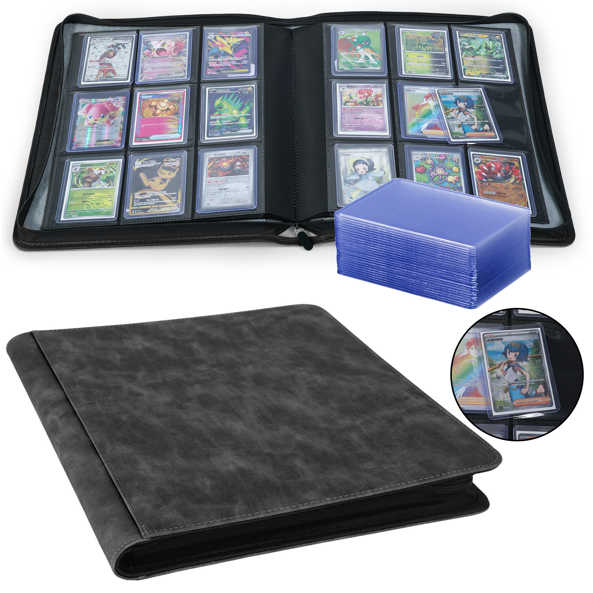KC-9G252T-01 JUZI 252 Pocket 3*3 Top Loader Binder