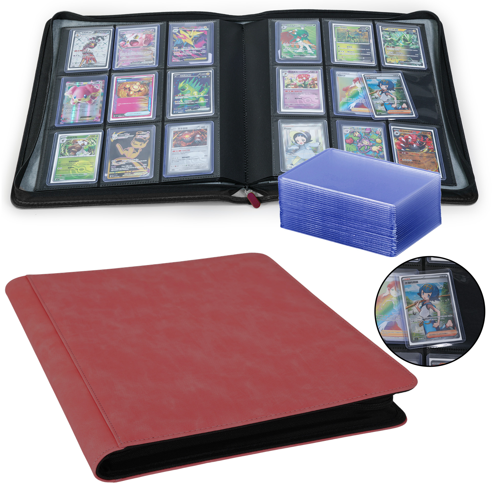 KC-9G252T-01 JUZI 252 Pocket 3*3 Top Loader Binder