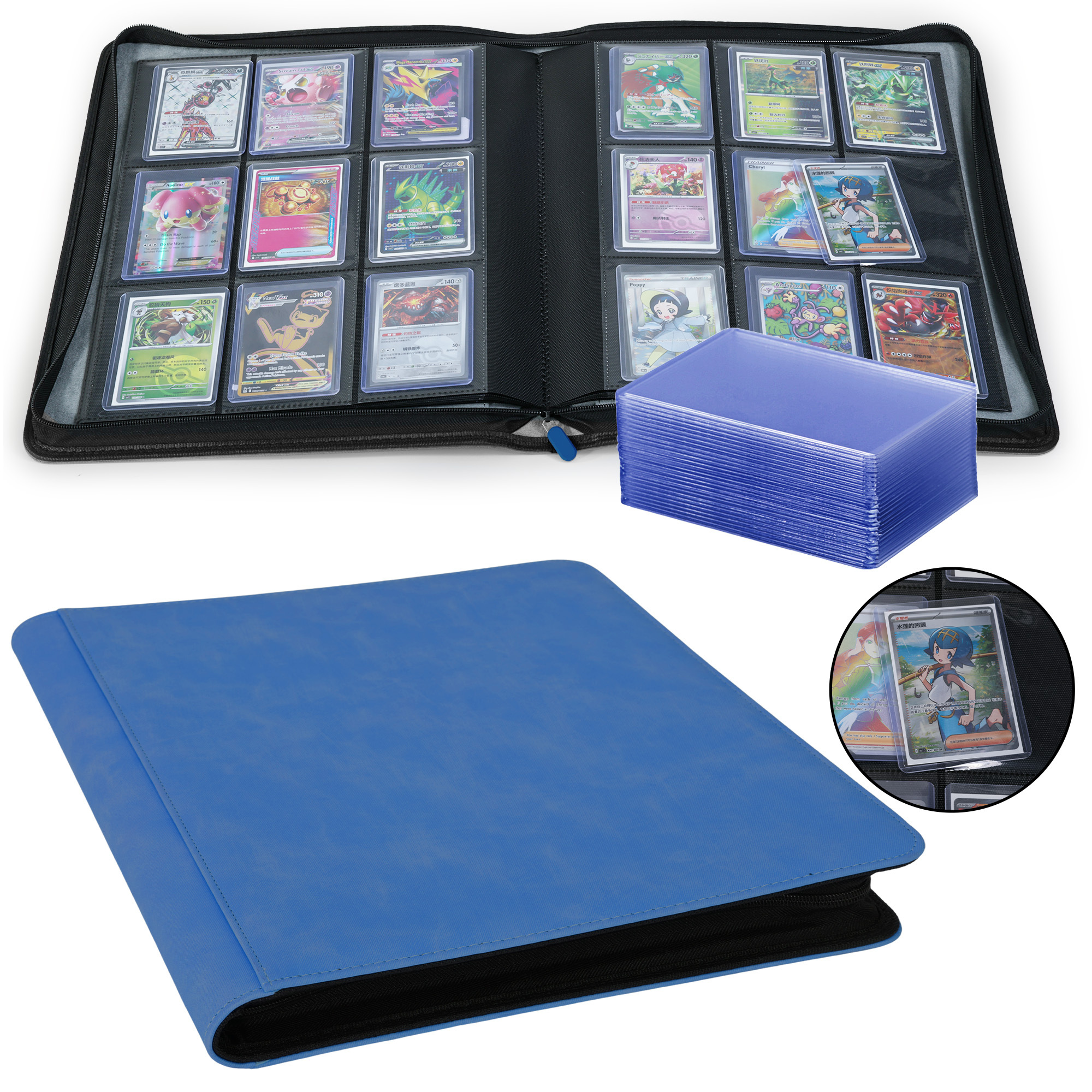 KC-9G252T-01 JUZI 252 Pocket 3*3 Top Loader Binder