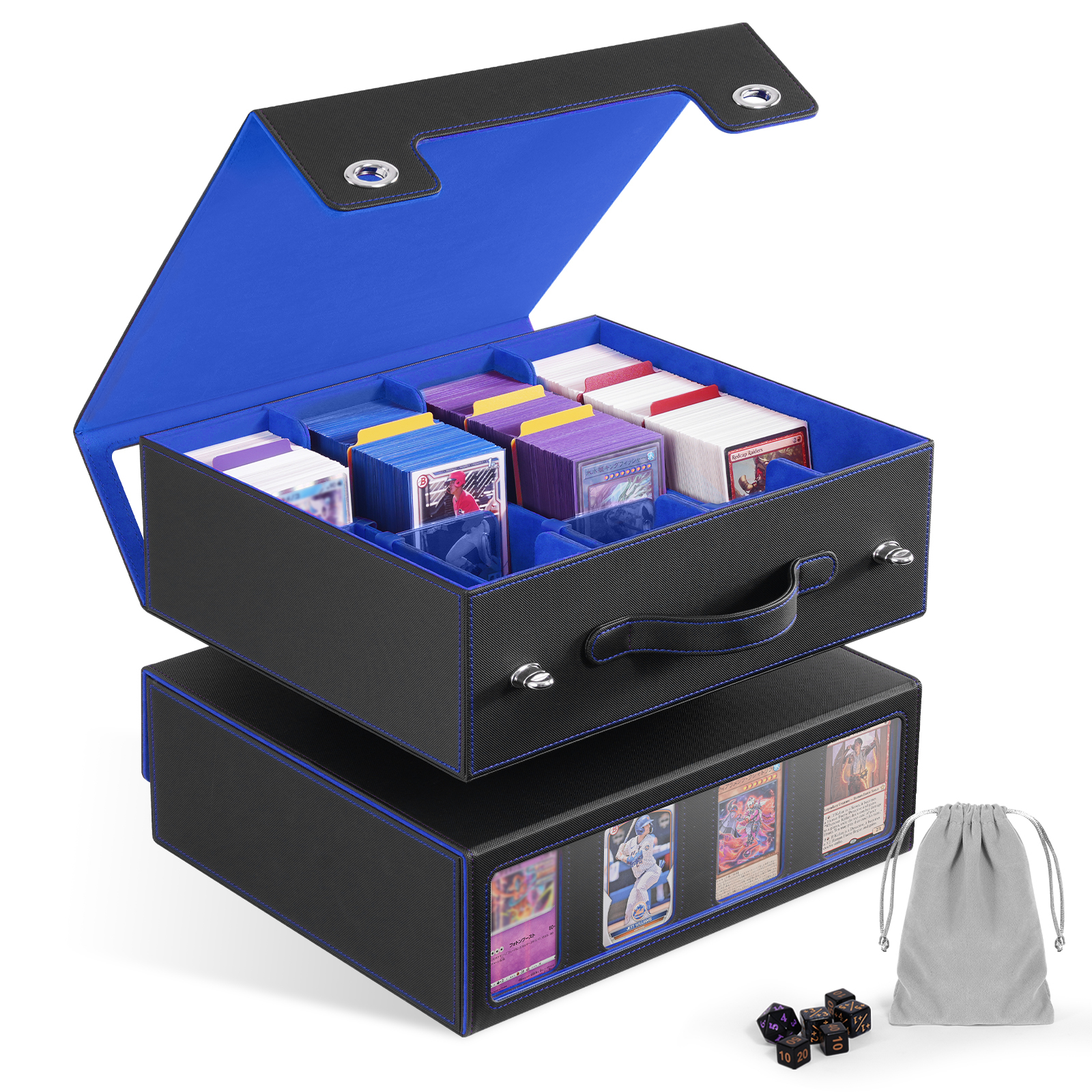 KH-L-05 JUZI 2400 Large Capacity Side Load Commander Card Storage Box with Handle