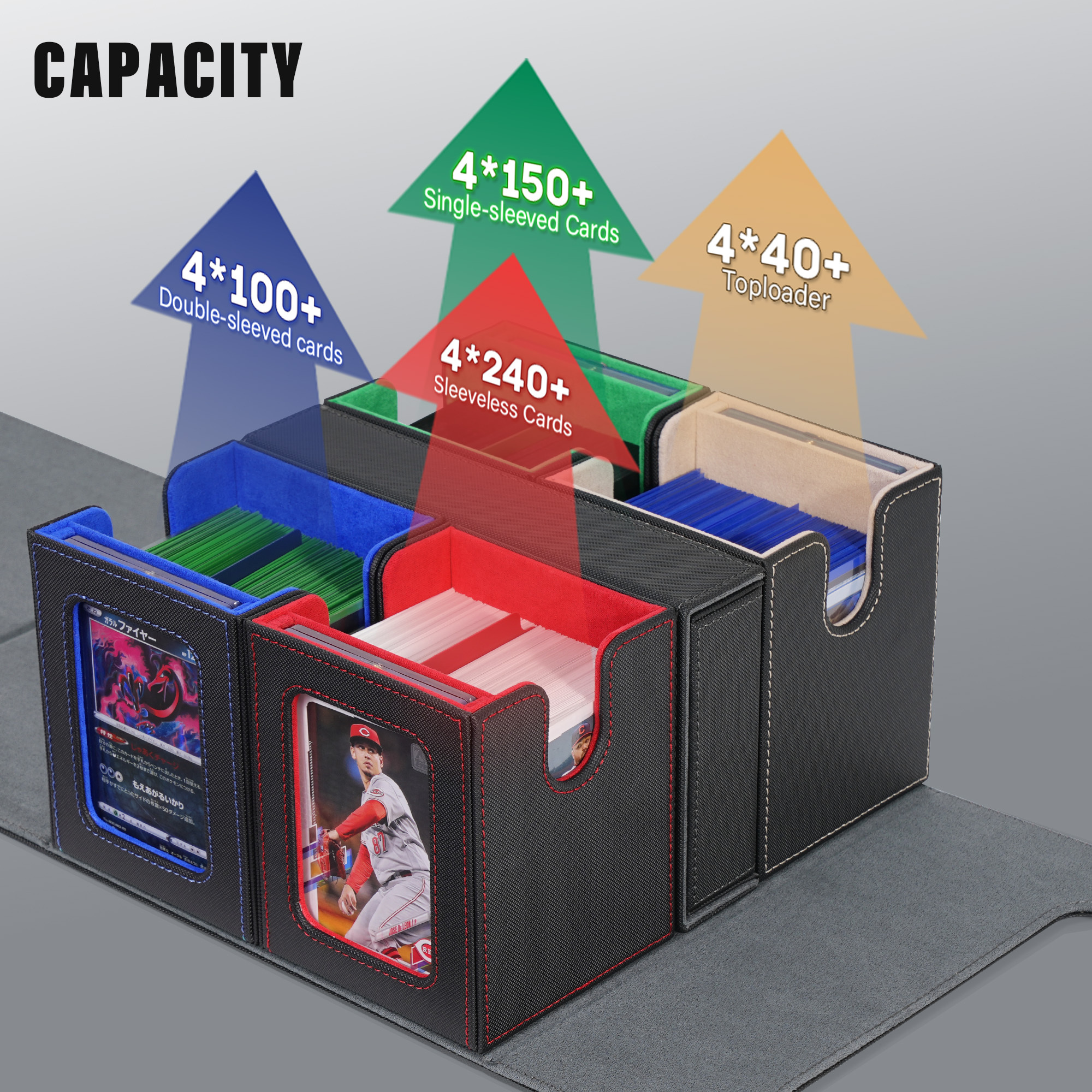 KH-M-05 5 in 1 Side Load Commander Multifunctional Deck Box with Dice tray