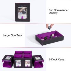 KH-M-07 7 in 1 Side Load Commander Multifunctional Deck Box with Dice tray