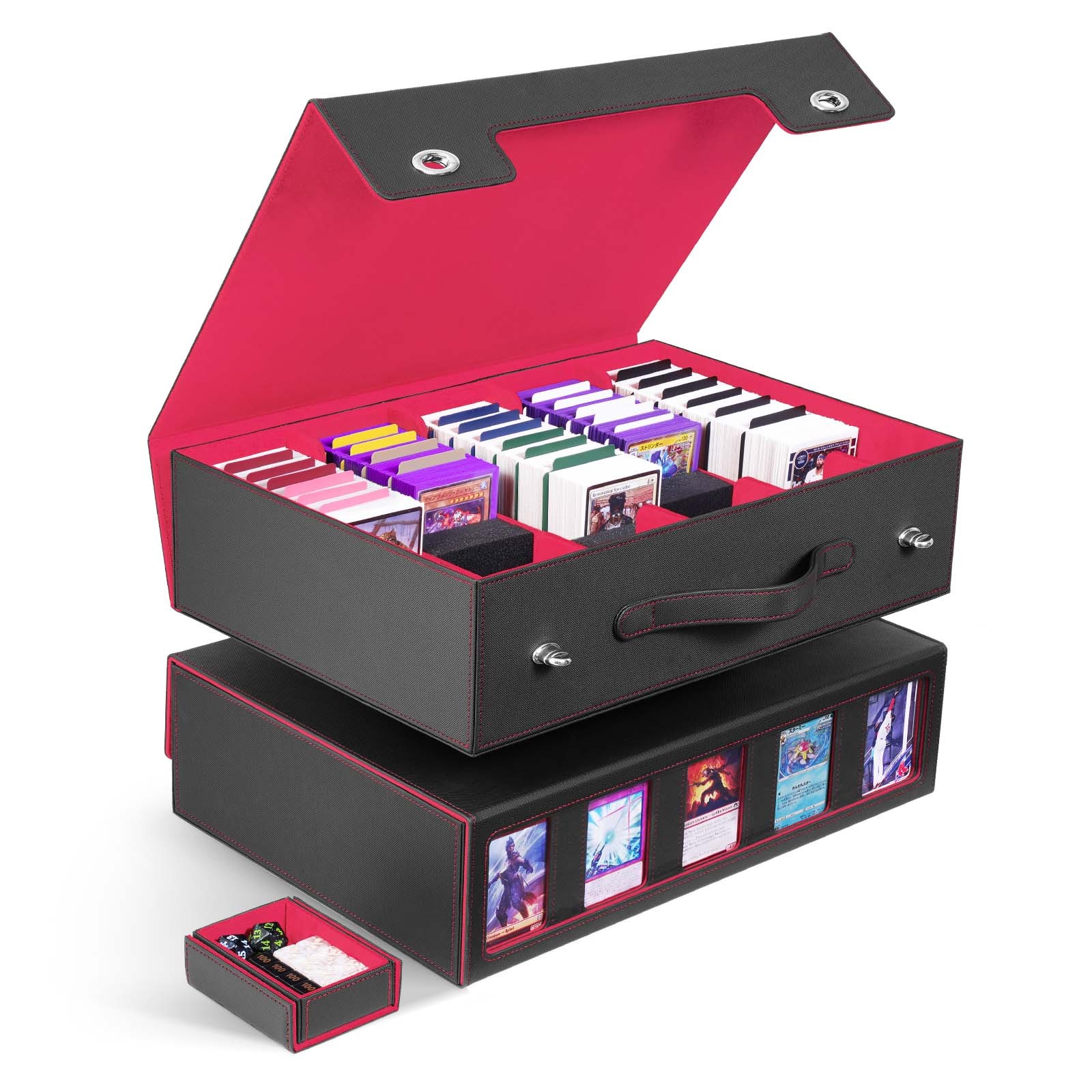 KH-L-08 JUZI 3900 Large Capacity Side Load Commander Card Storage Box with Handle