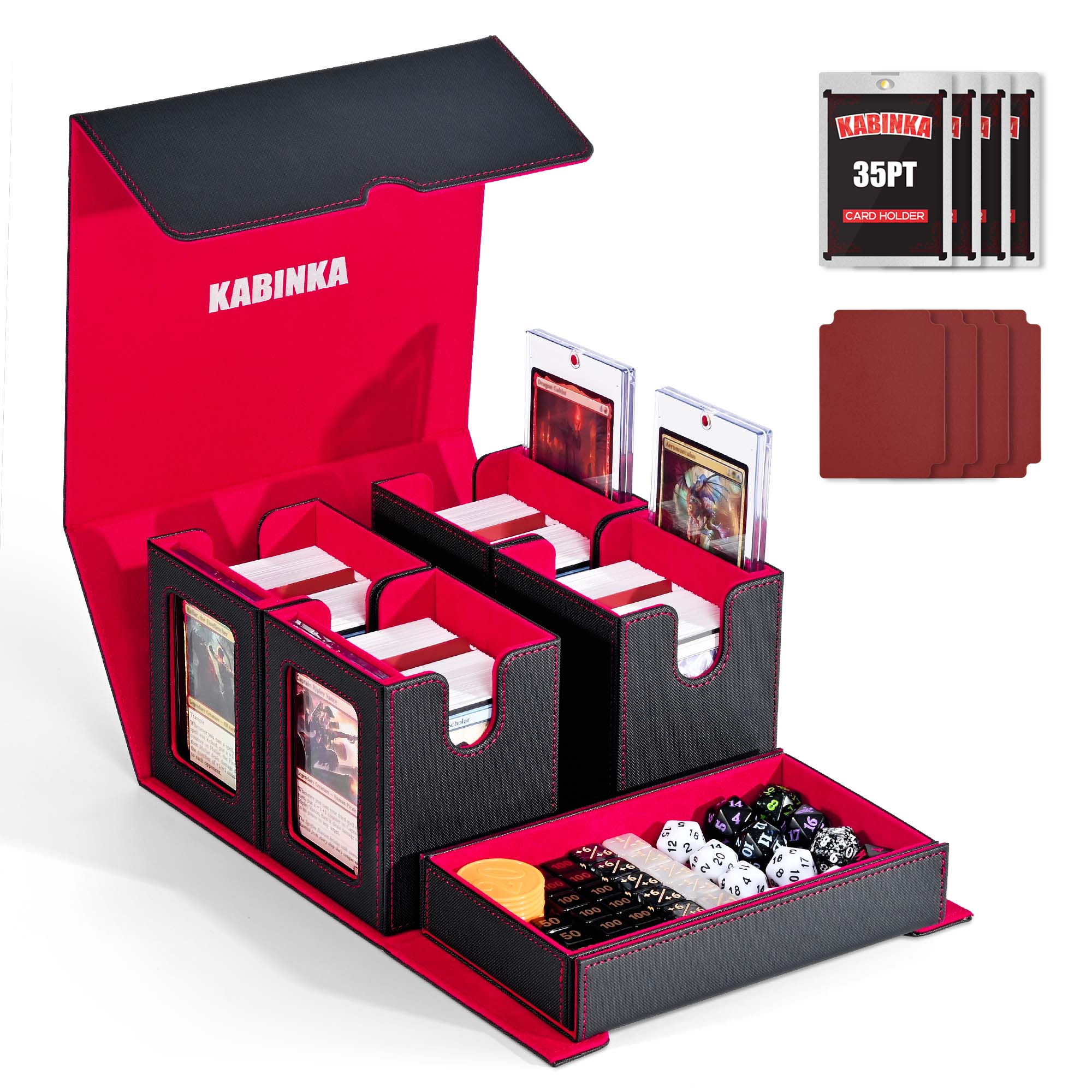 Kabinka Commander Deck Box,5 IN 1 Removable Card Case, Card Deck