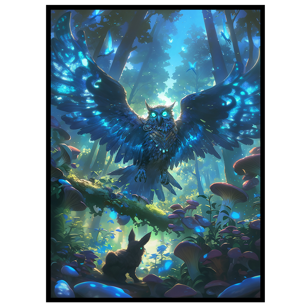 KABINKA MTG Card Sleeves - 100 Standard Size Pack Clear Front & Matte Finish Back with Skull, Premium Sleeves for Magic The Gathering TCG