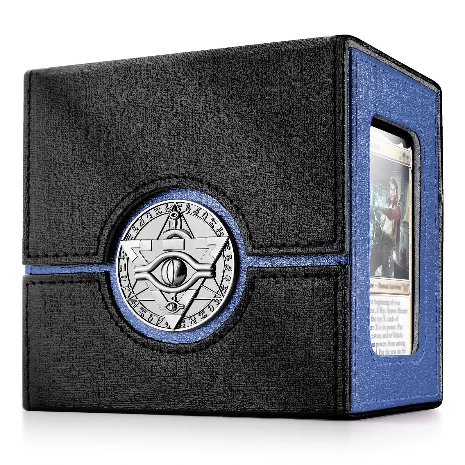 mtg magnetic card holder ZLCA Commander Deck Box with Display Window, Deck Box Holds 100 Double-Sleeved with Dice Tray & 35pt HolderBlack& Purple : Toys & Games Why have a boring old toothbrush when you can have the MVP of toothbrushes Single 35pt ONE-TOUCH Edge -