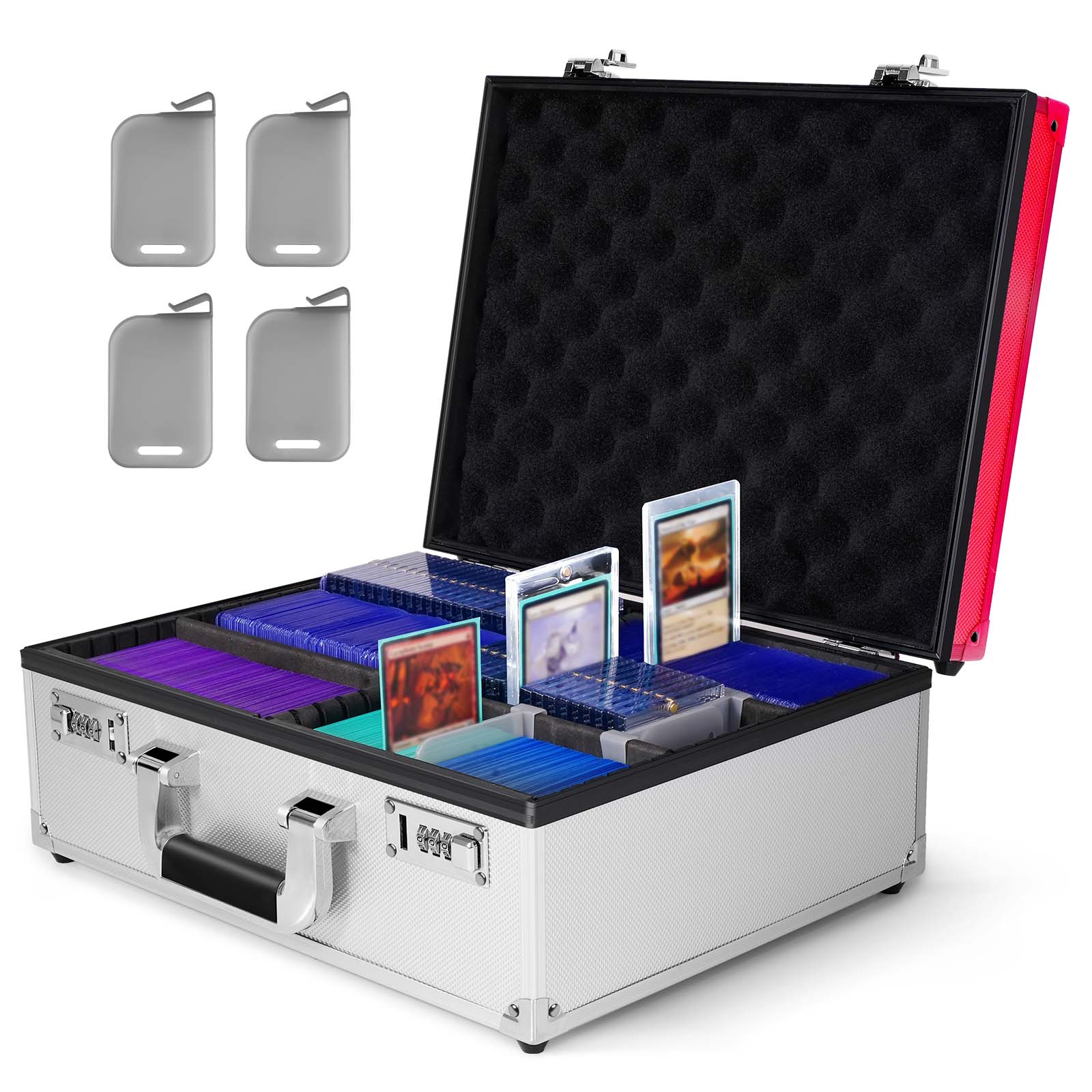 Pink Toploader Box Kabinka Toploader Storage Box,Trading Card Storage Box with Combination ...