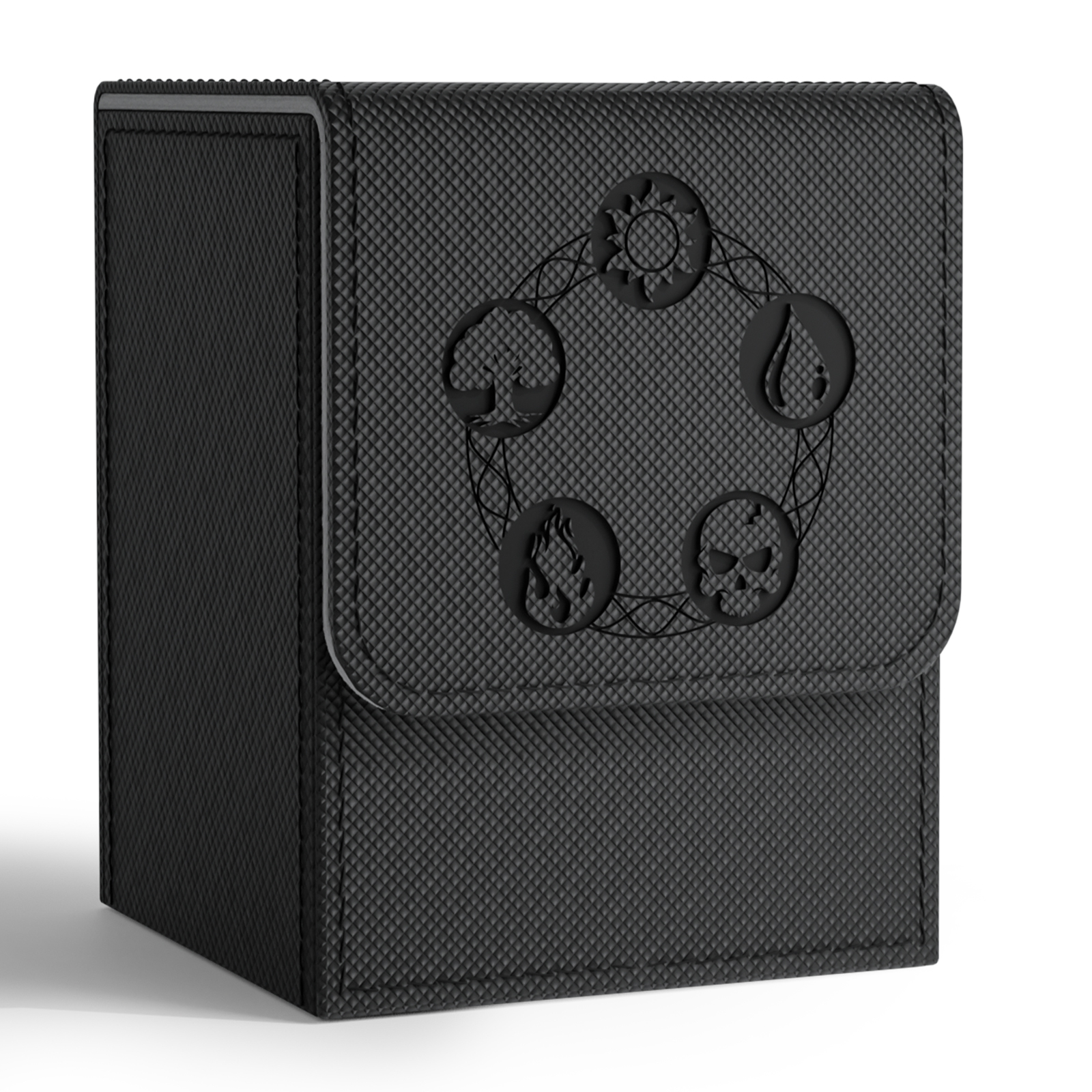 Kabinka Card Deck Box for MTG Yugioh TCG, Card Storage Box with Dividers Holds 100+ Sleeved Cards, Premium Card Deck Case Compatible with CCG Trading Cards (Black,Cthulhu)