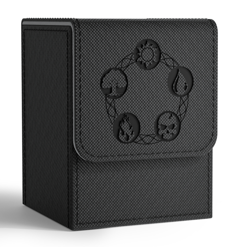 Kabinka Card Deck Box for MTG Yugioh TCG, Card Storage Box with Dividers Holds 100+ Sleeved Cards, Premium Card Deck Case Compatible with CCG Trading Cards (Black,Cthulhu)