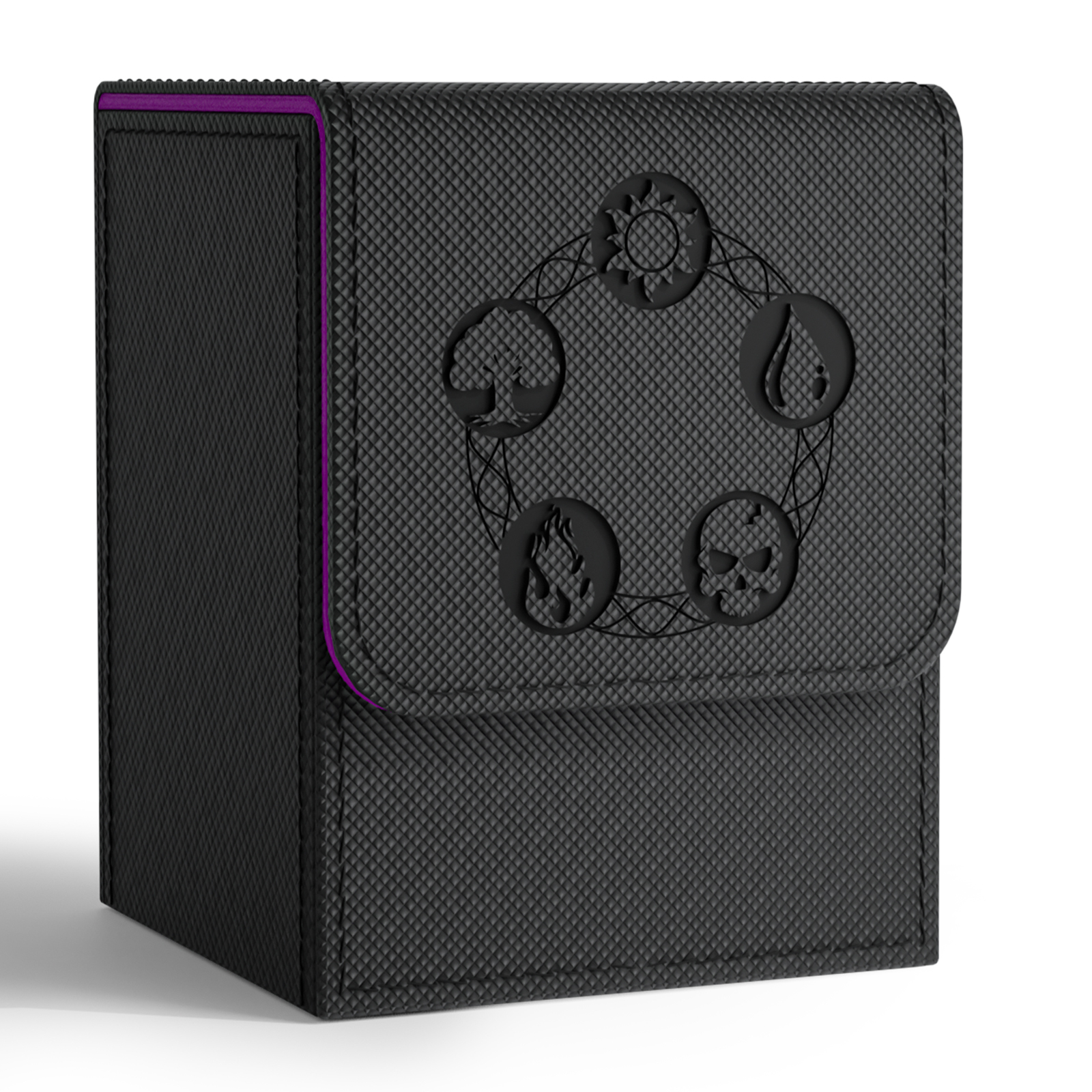 Kabinka Card Deck Box for MTG Yugioh TCG, Card Storage Box with Dividers Holds 100+ Sleeved Cards, Premium Card Deck Case Compatible with CCG Trading Cards (Black,Cthulhu)