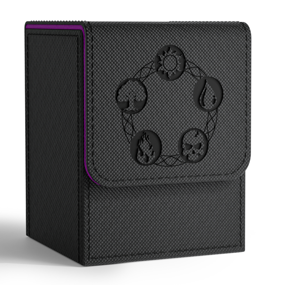 Kabinka Card Deck Box for MTG Yugioh TCG, Card Storage Box with Dividers Holds 100+ Sleeved Cards, Premium Card Deck Case Compatible with CCG Trading Cards (Black,Cthulhu)
