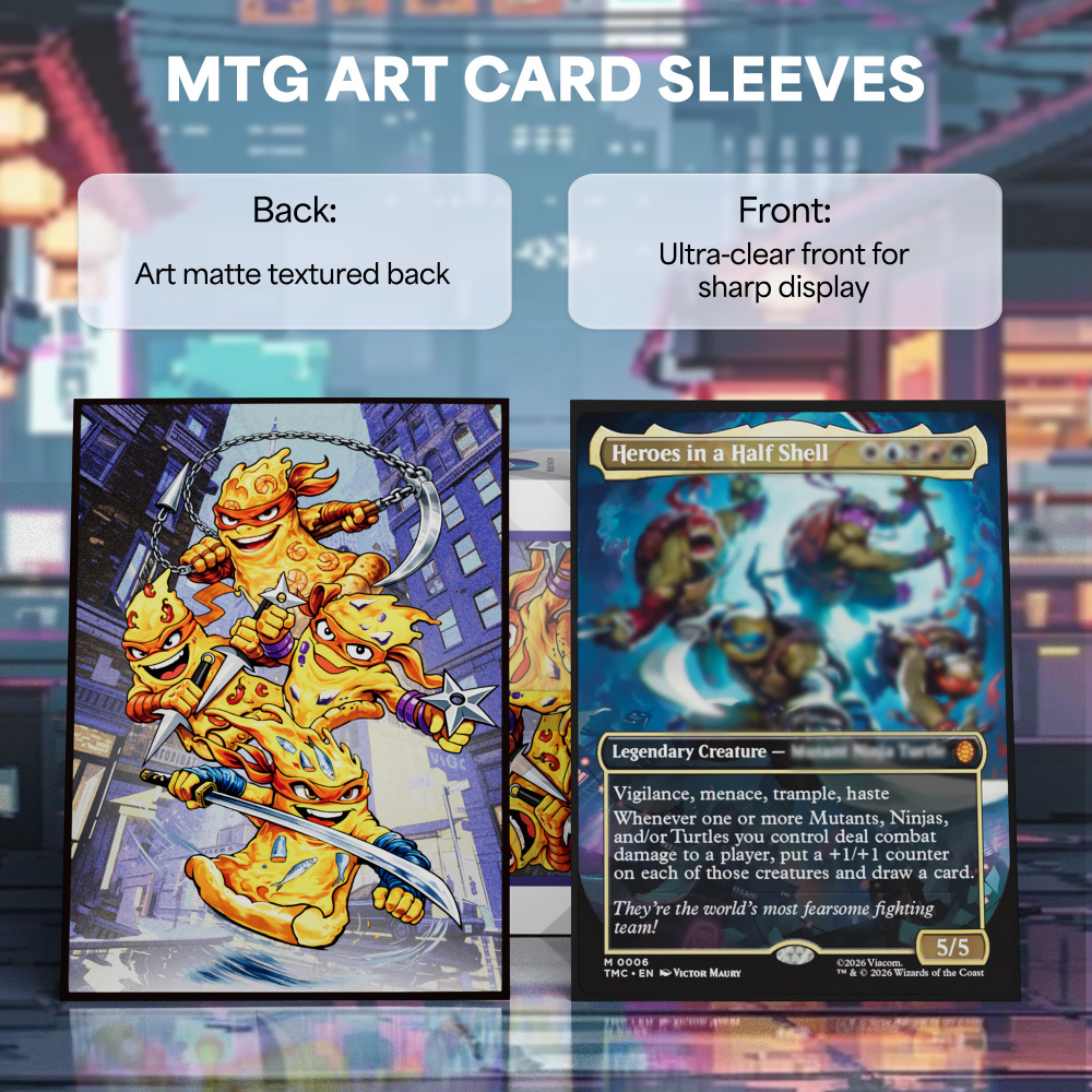 KABINKA MTG Card Sleeves - 100 Standard Size Pack Clear Front & Matte Finish Back MTG Sleeves for Magic The Gathering TCG