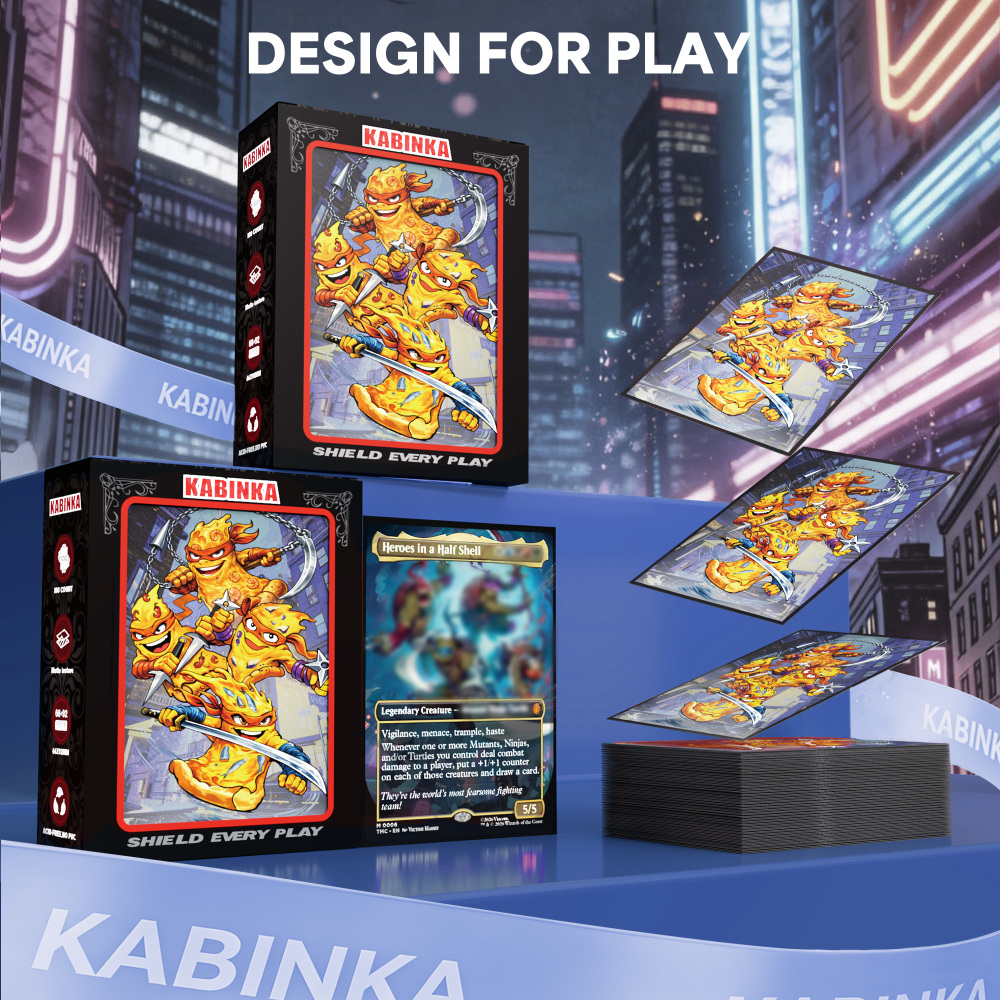 KABINKA MTG Card Sleeves - 100 Standard Size Pack Clear Front & Matte Finish Back MTG Sleeves for Magic The Gathering TCG