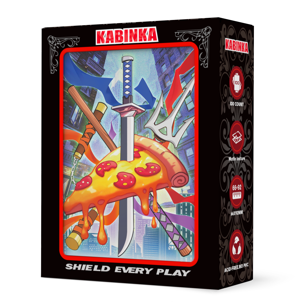 KABINKA MTG Card Sleeves - 100 Standard Size Pack Clear Front & Matte Finish Back MTG Sleeves for Magic The Gathering TCG