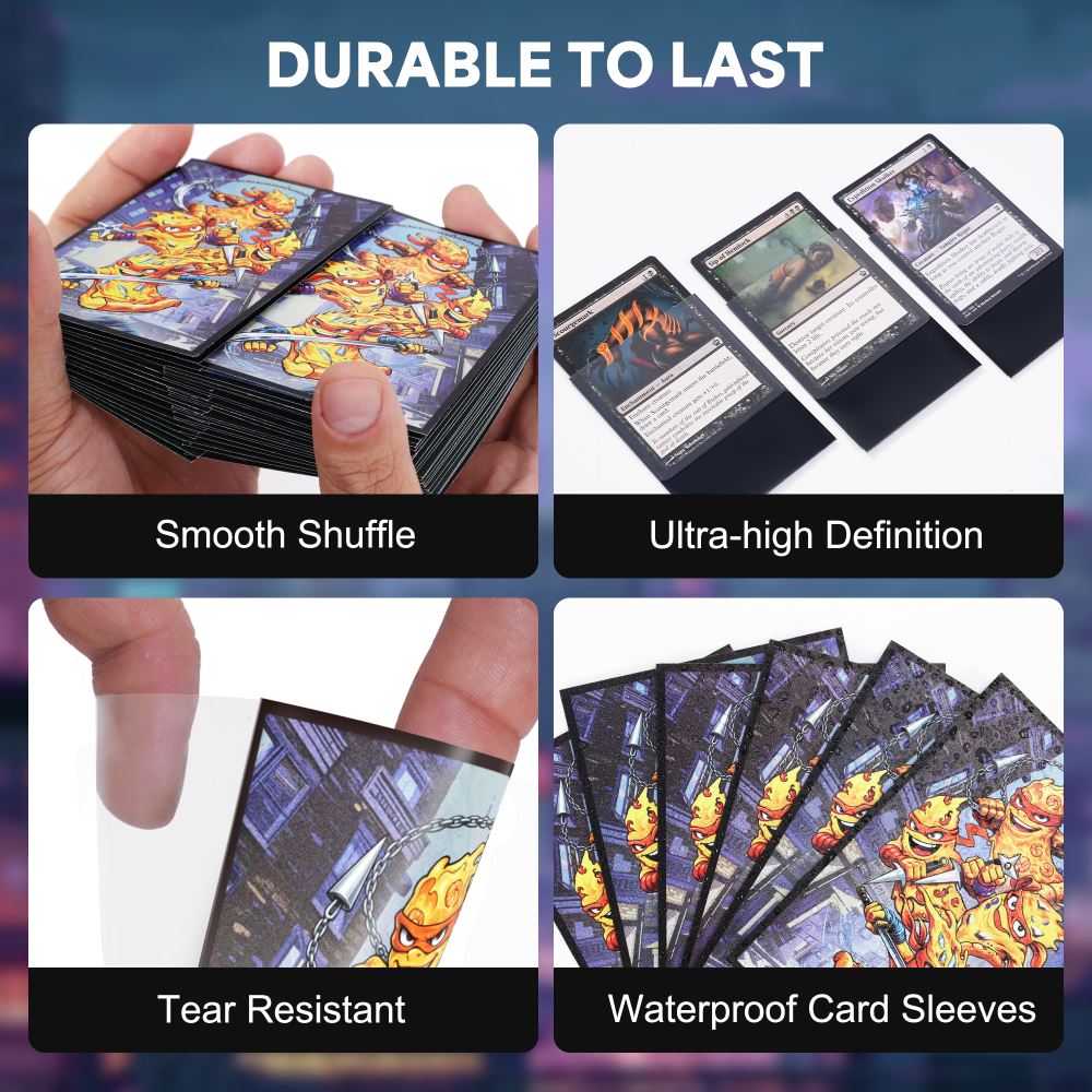 KABINKA MTG Card Sleeves - 100 Standard Size Pack Clear Front & Matte Finish Back MTG Sleeves for Magic The Gathering TCG